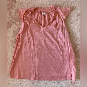 Old Navy Women’s Flutter Sleeve Blouse Top in Pink Medium M